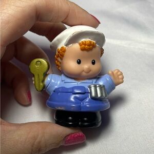 Rare 2003 Fisher-Price Little People Ice Cream Truck Driver Red Hair Figure Vtg